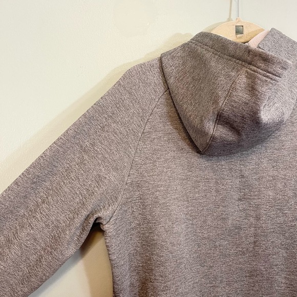 Nike Dri-Fit Men's Gray Graphic Logo Ribbed Pullover Hoodie Jacket Size M - Picture 3 of 9